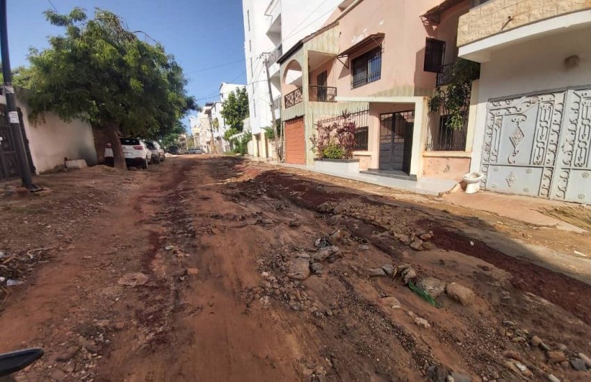 Route des Mamelles après la pluie