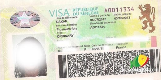 Visa biométrique pour le Sénégal