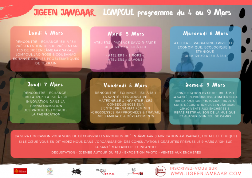Programme weekend Jigeen Jambaar-Lompoul-Sénégal